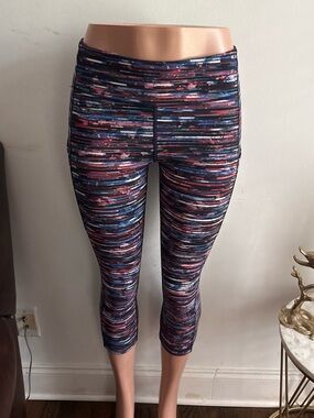lululemon athletica Multicolor Striped Capri Leggings